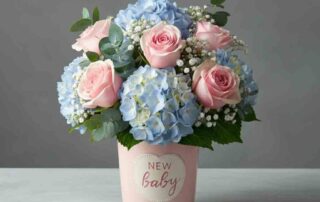New Baby Flowers of Roses and Hydrangea